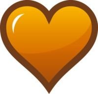 Orange Heart Clip Art N21