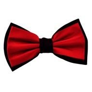 black and red bow tie
