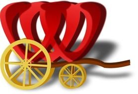 red Carriage Clip Art drawing