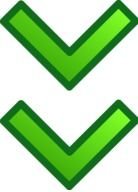 green Double Arrow, Clip Art