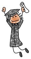 Stick Figure Graduation Clip Art N2