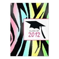 Zebra Print Graduation Clip Art
