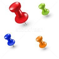 Vector Push Pins Stock Photo Pin