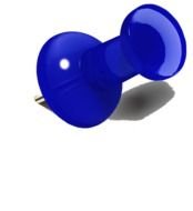 blue pushpin