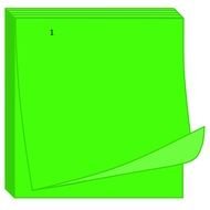 Green Sticky Note as a graphic illustration