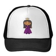 Cartoon Clip Art Cute Princess With Tiara Mesh Hats