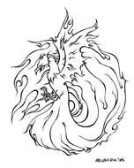 Phoenix Circle Tattoo Designs