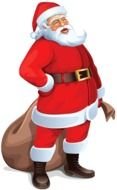 retro Santa Claus Clip Art drawing