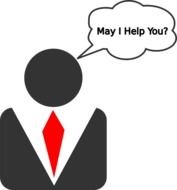 Help Desk man Clip Art drawing