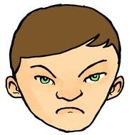 portrait of an evil boy