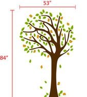 Blowing Tree Wall Decal drawing