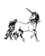 Unicorn Clip Art Coloring Pages