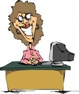 Woman At Computer Clip Art N18