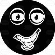 Black And White Cartoon Smiley Faces