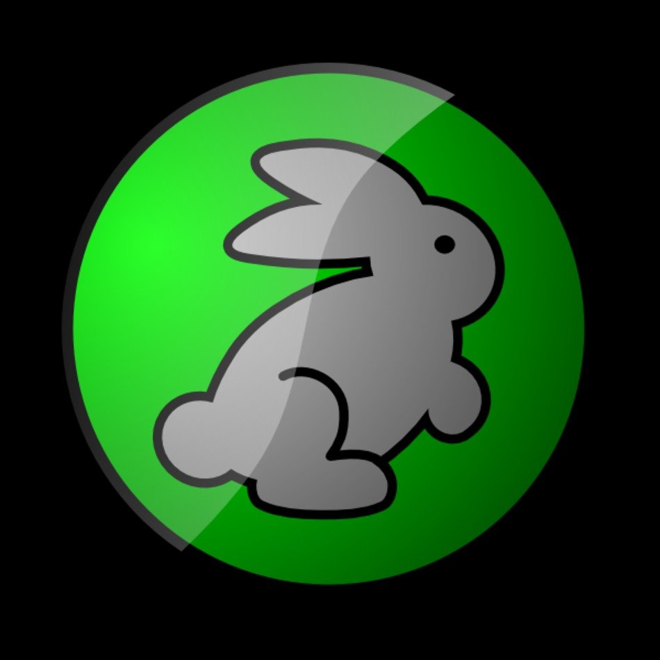 Green Rabbit Clip Art