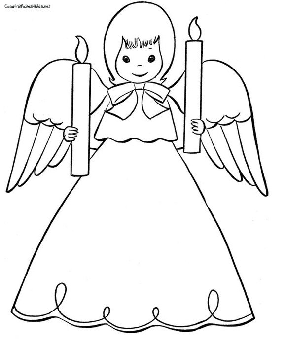 Christmas Angels Coloring Page N10