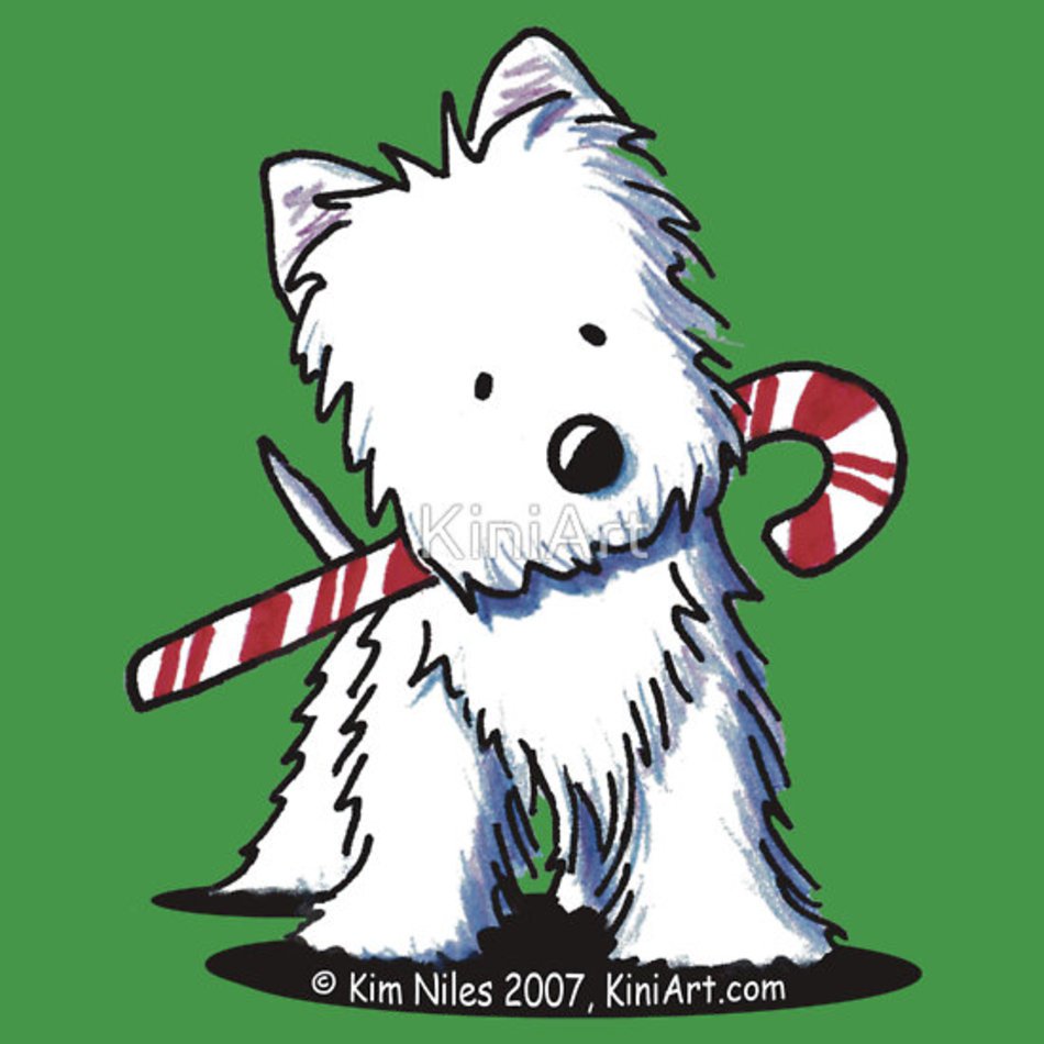 TShirtGifter Presents KiniArt Candycane Westie