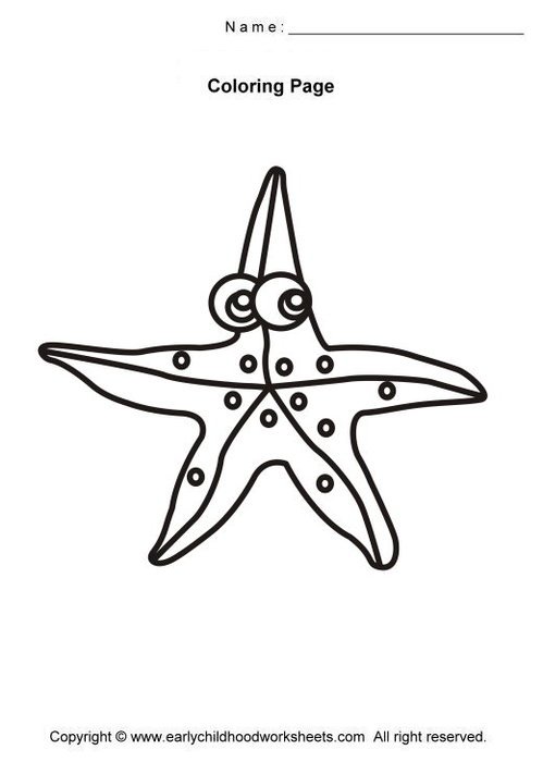 Starfish Coloring Pages N4