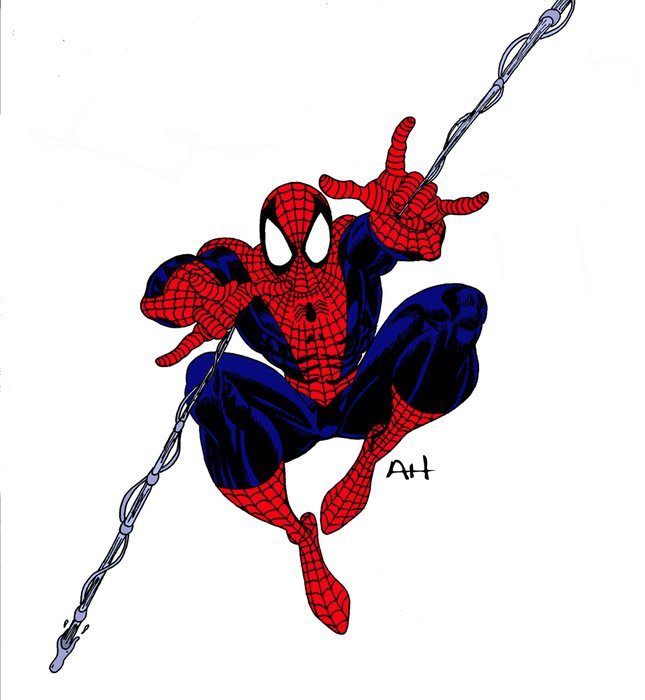 Spider Man Cartoon man drawing