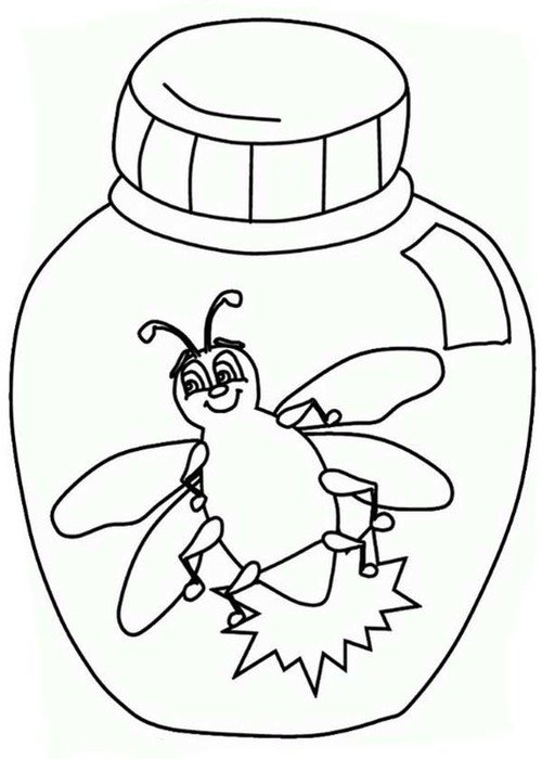 Firefly Insect Coloring Page drawing