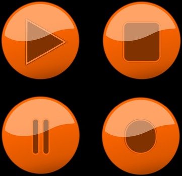Orange Glossy Buttons By Inky2010 Gloss
