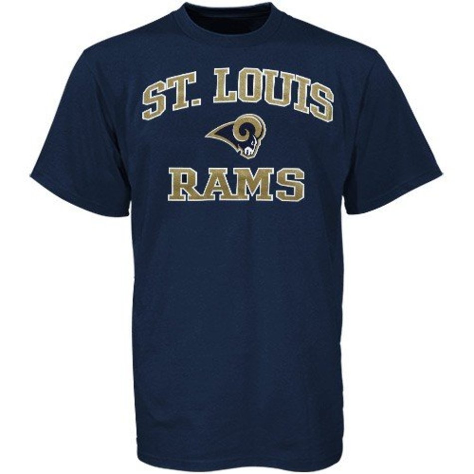 And Soul T Shirt Navy Blue St Louis Rams Heart