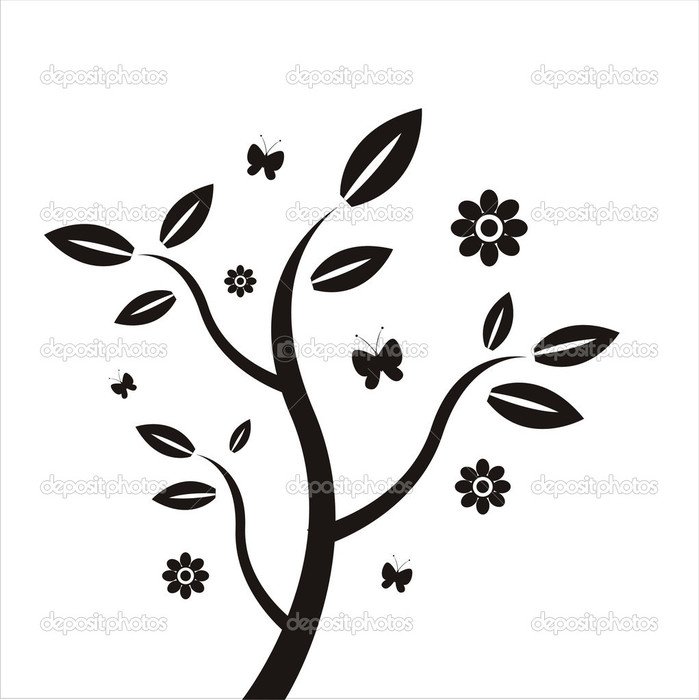 Tree Silhouette Clip Art N36