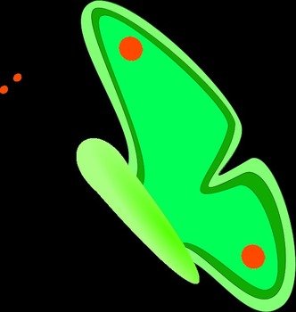 Side View Butterfly Clip Art
