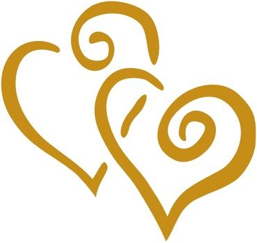 Gold Heart Clip Art N23