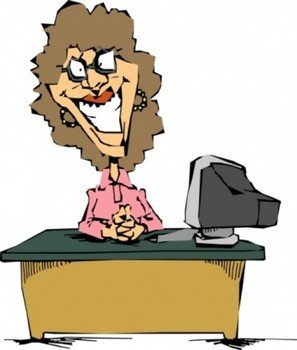 Woman At Computer Clip Art N18