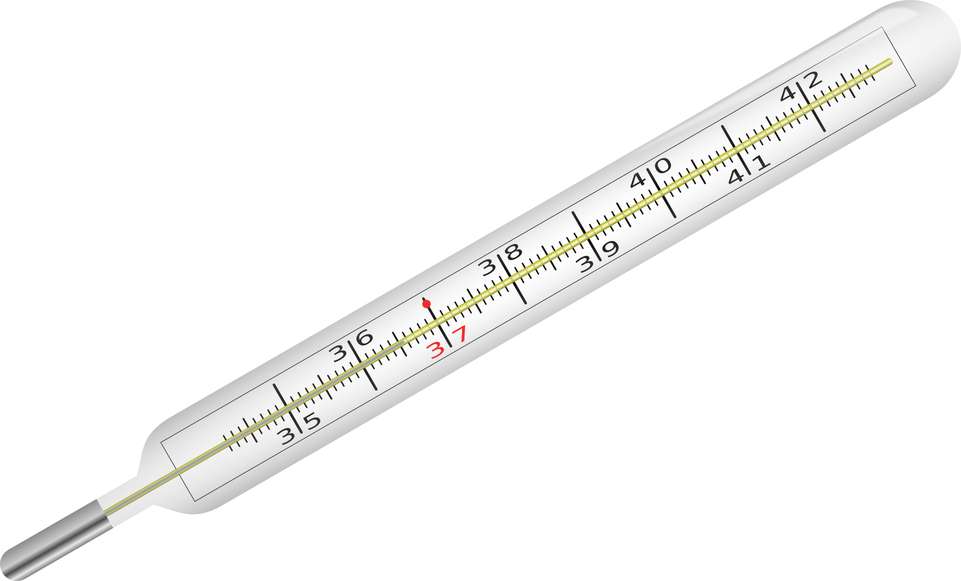Clinical thermometer on white free image download