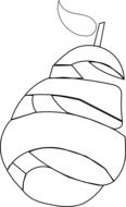 pear fruit abstract drawing