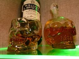 whiskey skull bottle