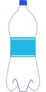 empty mineral water bottle vector drawing