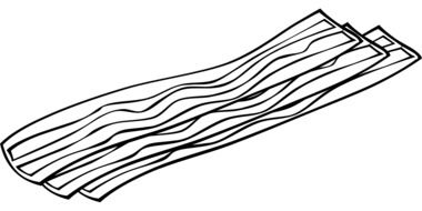 bacon strips drawing
