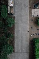 top view of concrete pavement