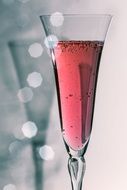 pink champagne at the grocery