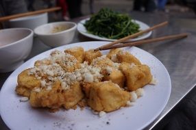 fried tofu cheese in batter