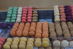 colorful cakes in France