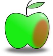 Clipart,picture of green healthy apple