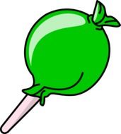 green lollipop drawing