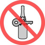 ban on the use of alcohol, prohibition sign