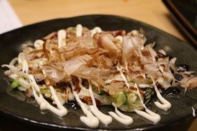 salad with katsuobushi in Japan