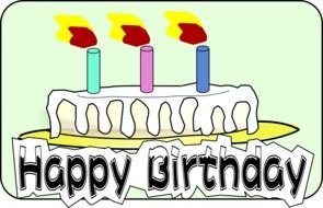 clipart of happy birthday cake with candles