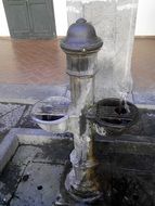 metal drinking fountain