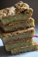 sweet potato cake pieces closeup