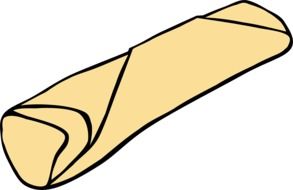 burrito as a roll, illustration