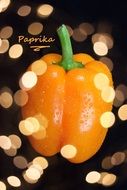 yellow sweet pepper in bright drops