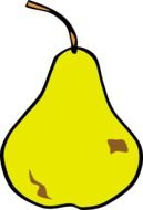 fruit pears yellow drawing