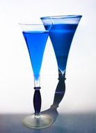 glass with blue drink